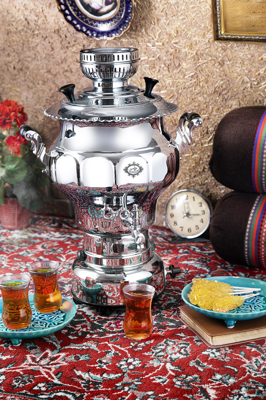 سماور گاز سوز نقشینه - 6 لیتری