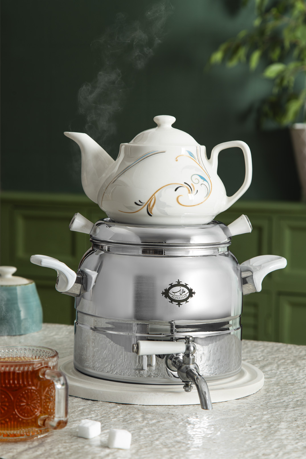 Mehregan 3 Liters Gas Stove Samovar