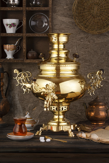 سماور تزیینی اوپال طرح پیچک - 4.5 لیتری